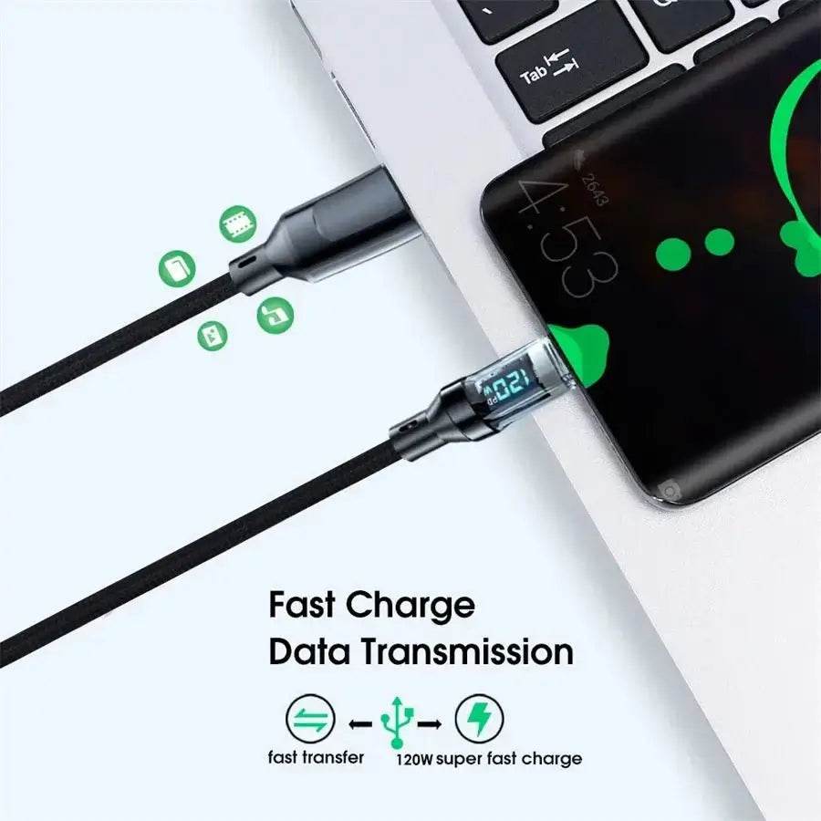 Type C to C Super Fast Charging Cab le NNBILI 120W