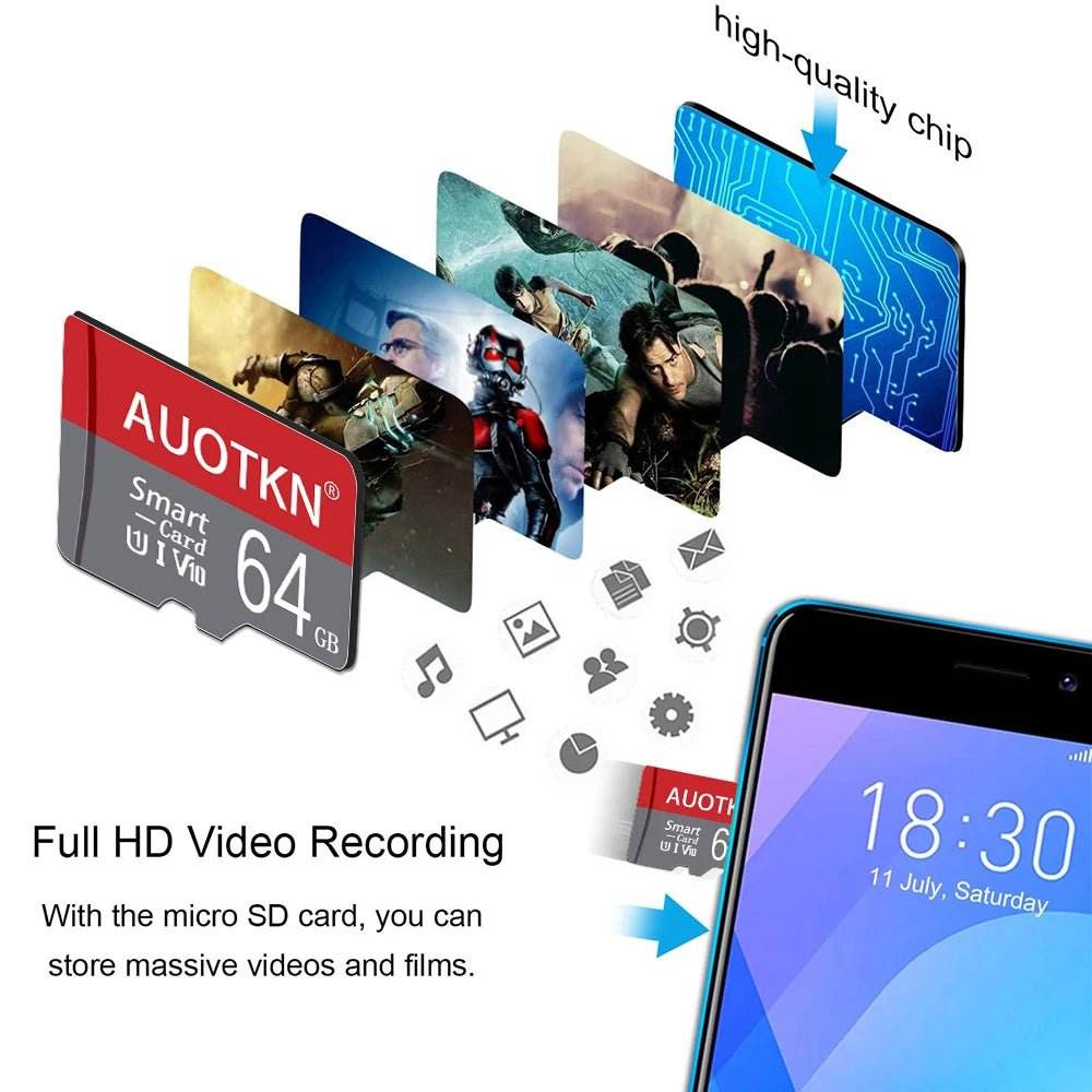 Original C10 Micro SD Card - 8GB, 16GB, 32GB, 64GB