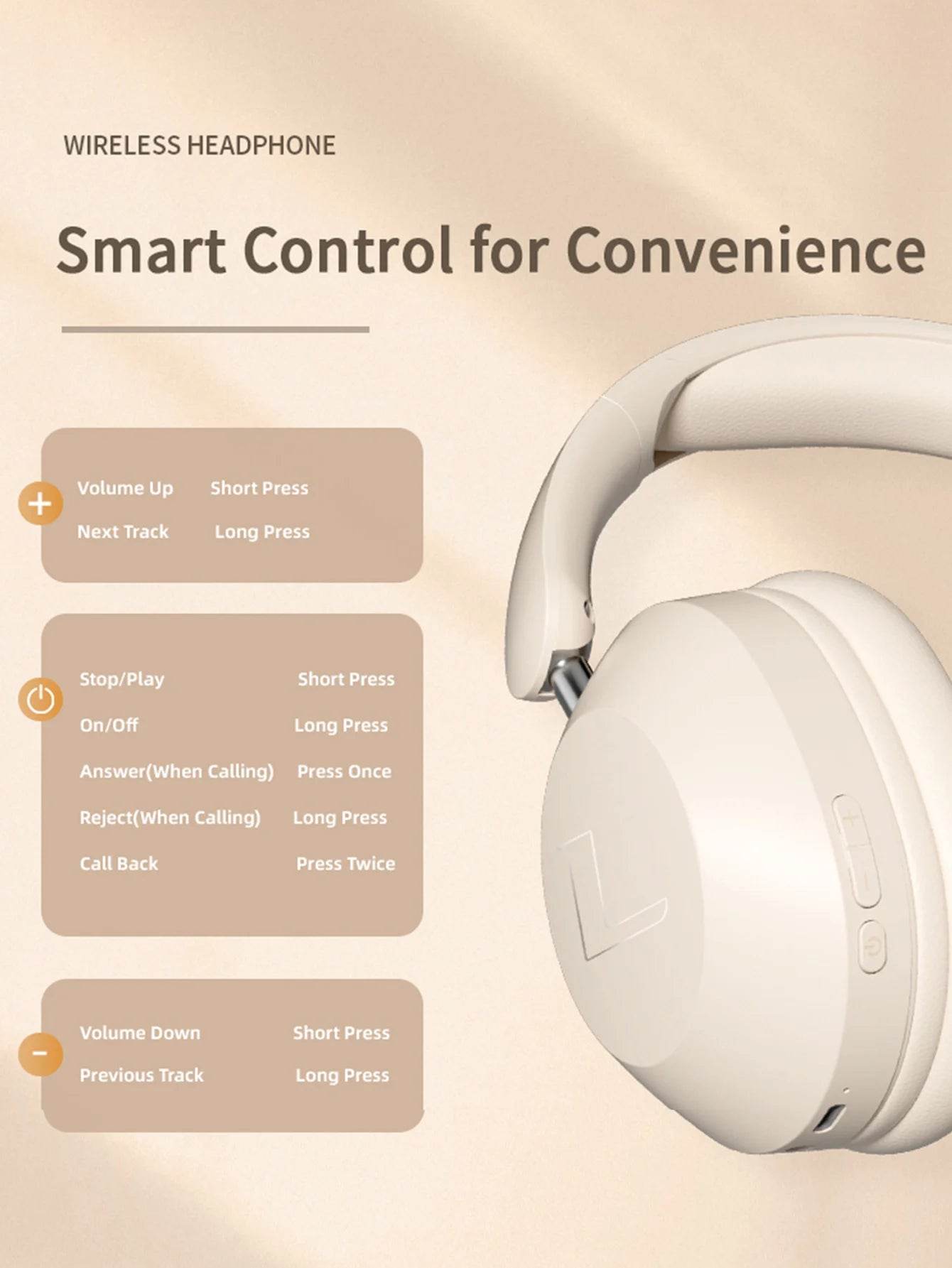High-Quality Over-Ear Bluetooth Headphones