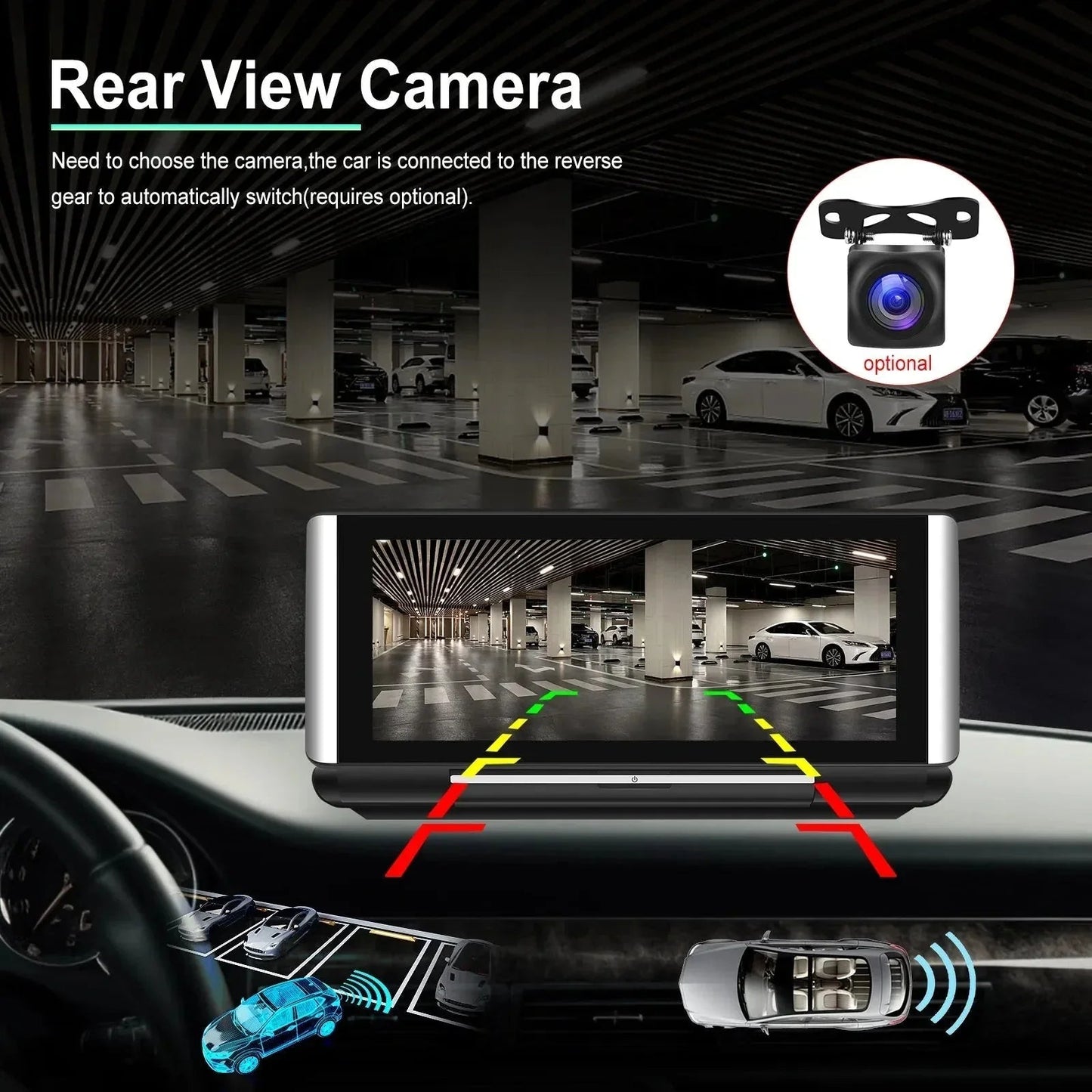 Car Monitor Podofo 6.86" Android Auto Screen Portable