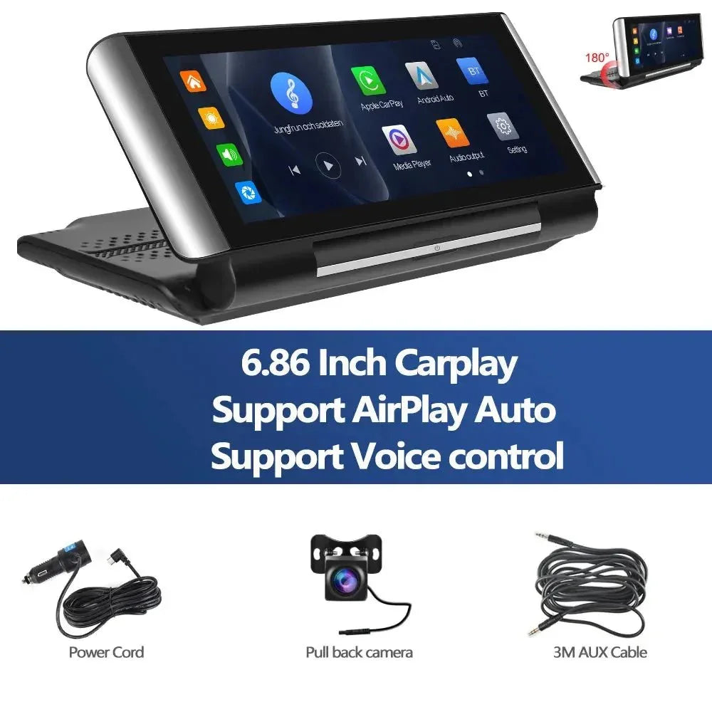 Car Monitor Podofo 6.86" Android Auto Screen Portable