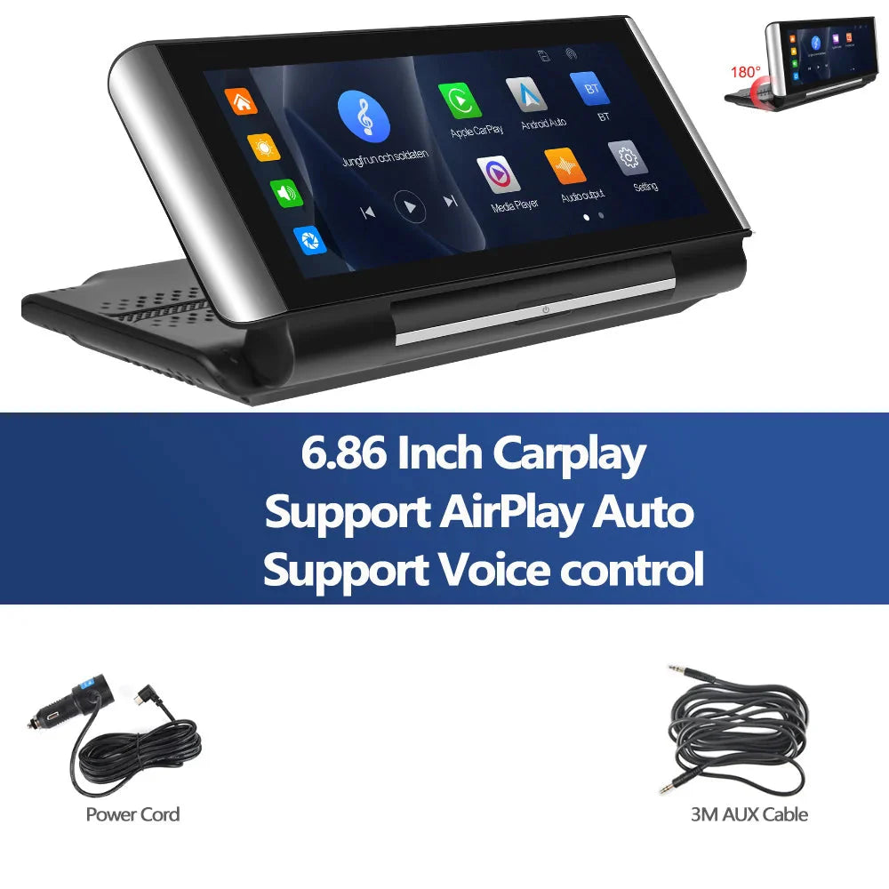 Car Monitor Podofo 6.86" Android Auto Screen Portable