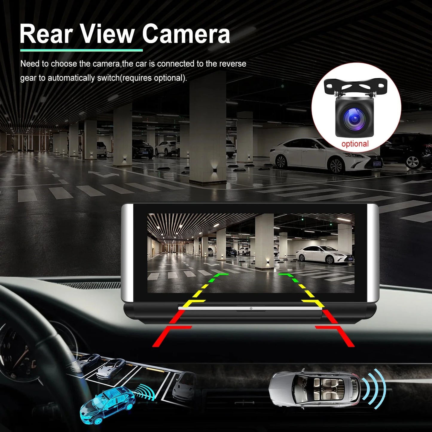 Car Monitor Podofo 6.86" Android Auto Screen Portable