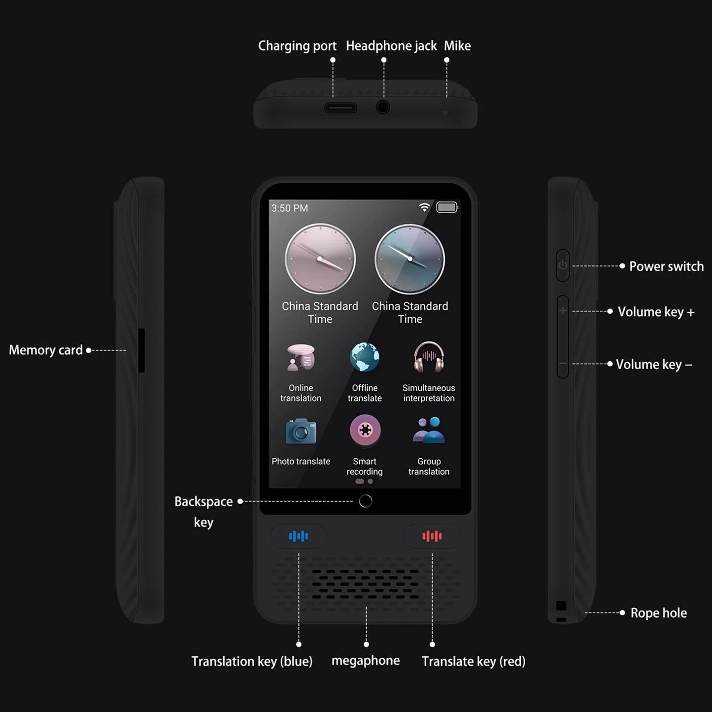 Portable Language Translator Device S85 - 138 Languages