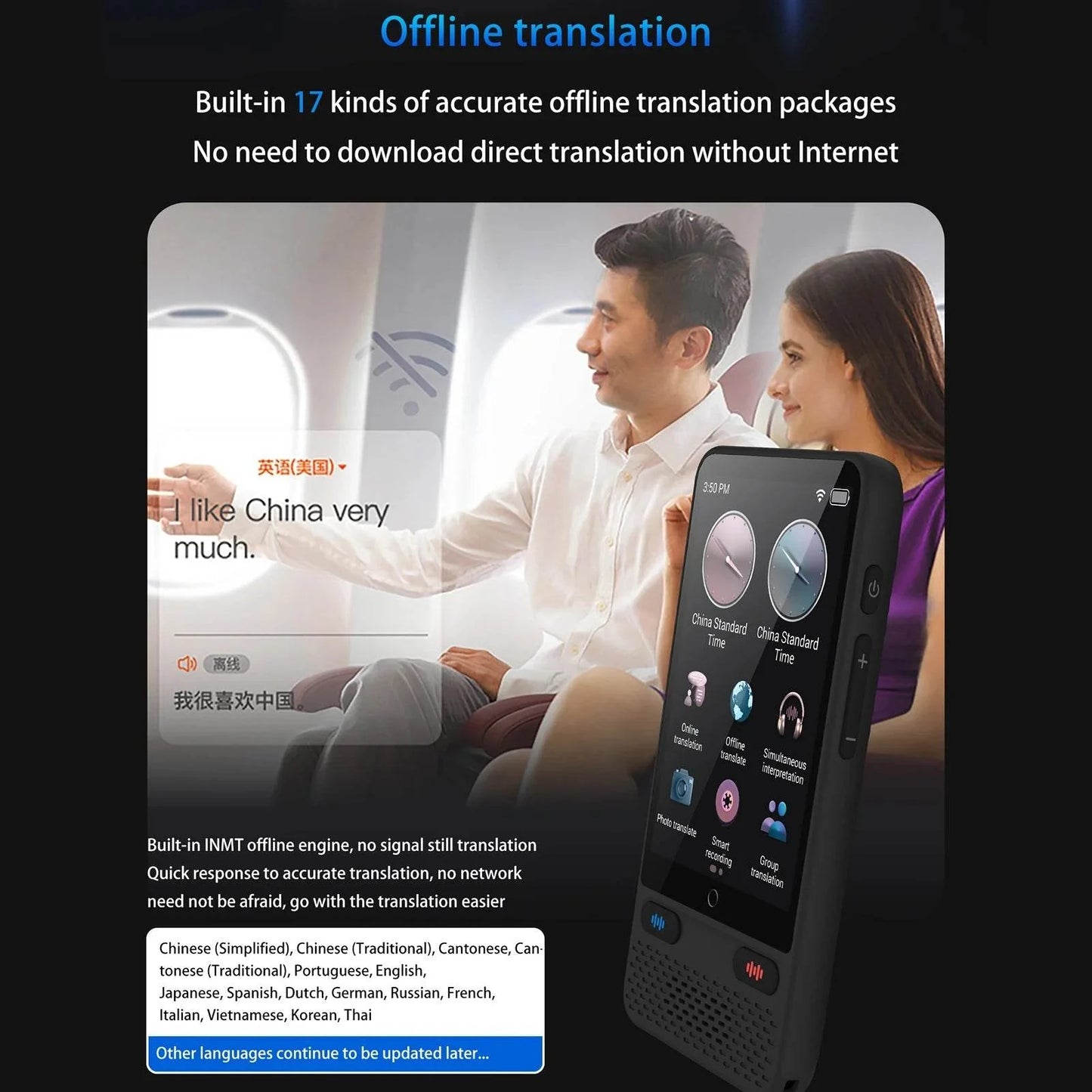 Portable Language Translator Device S85 - 138 Languages