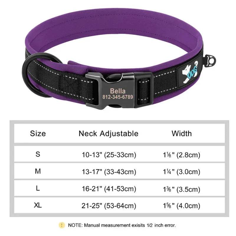 Reflective Personalized Dog Collar | Engraved ID