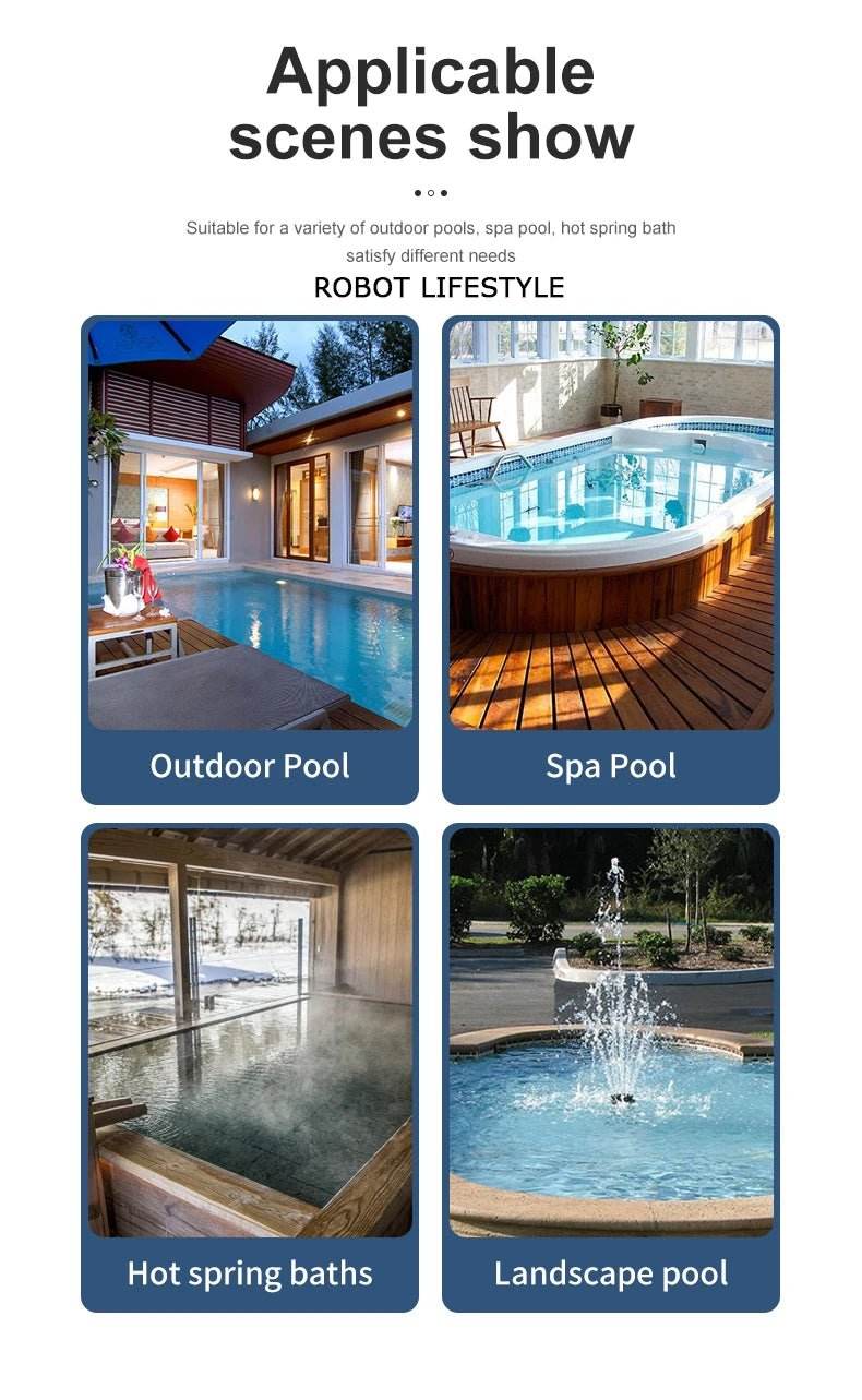 Cordless Robot Vacuum Cleaner for Pool - 5000mAh