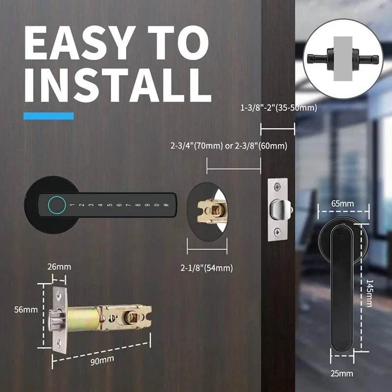 Single-lever smart fingerprint door lock with TTLOCK