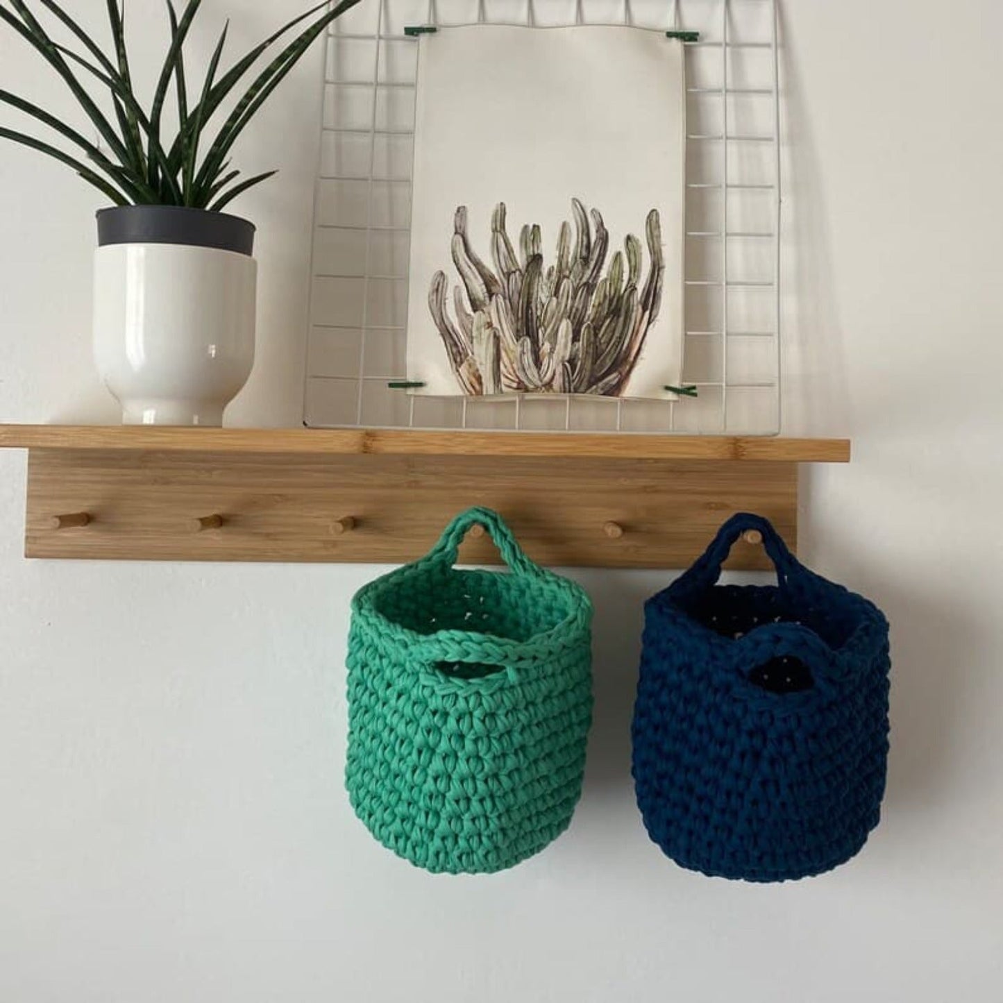 Small Decorative Baskets - Green Storage Bag