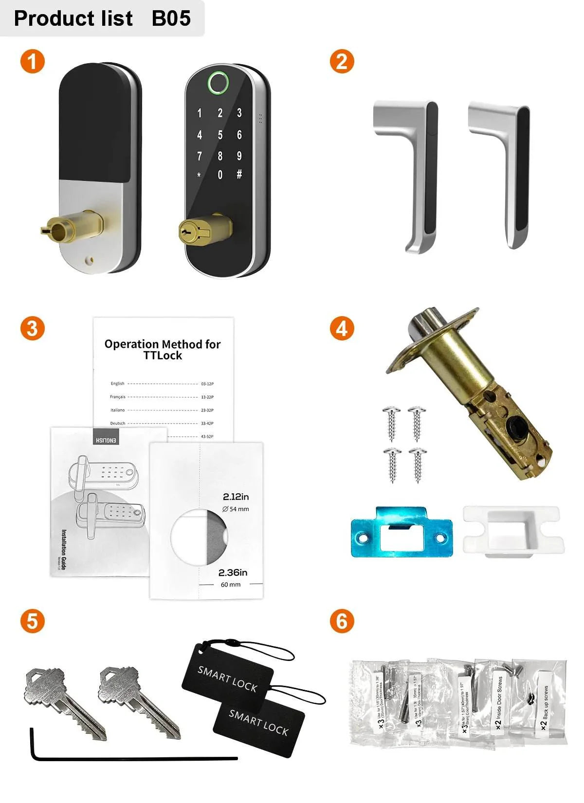 Smart Fingerprint Door Lock - App Remote Control