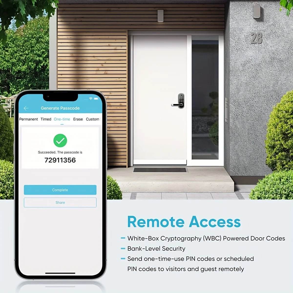 Smart Fingerprint Door Lock - App Remote Control