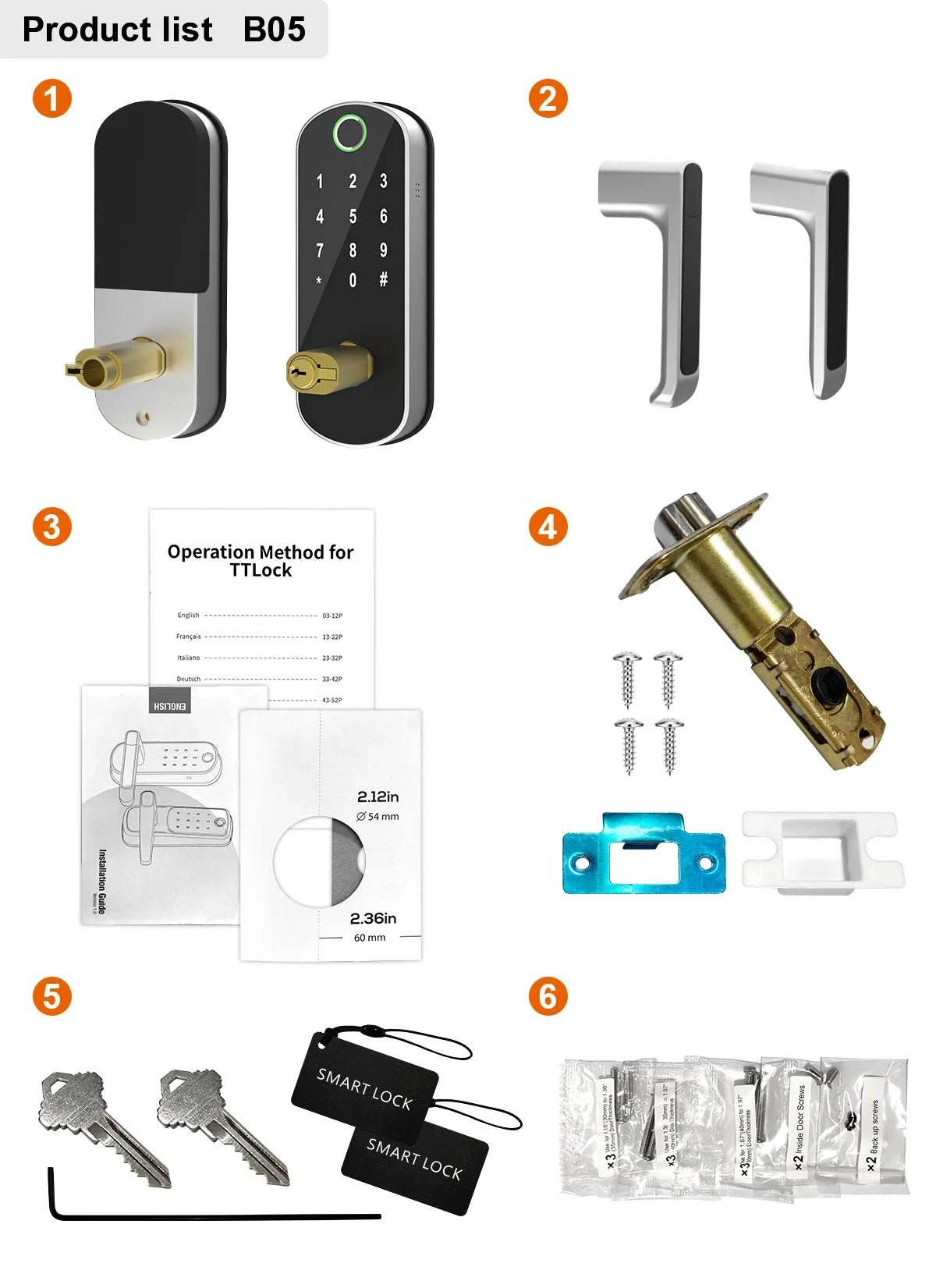 Smart Fingerprint Door Lock - App Remote Control