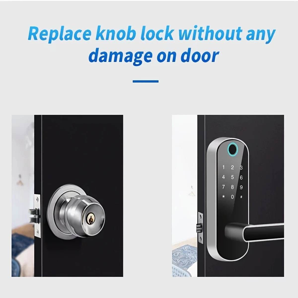 Smart Fingerprint Door Lock - App Remote Control