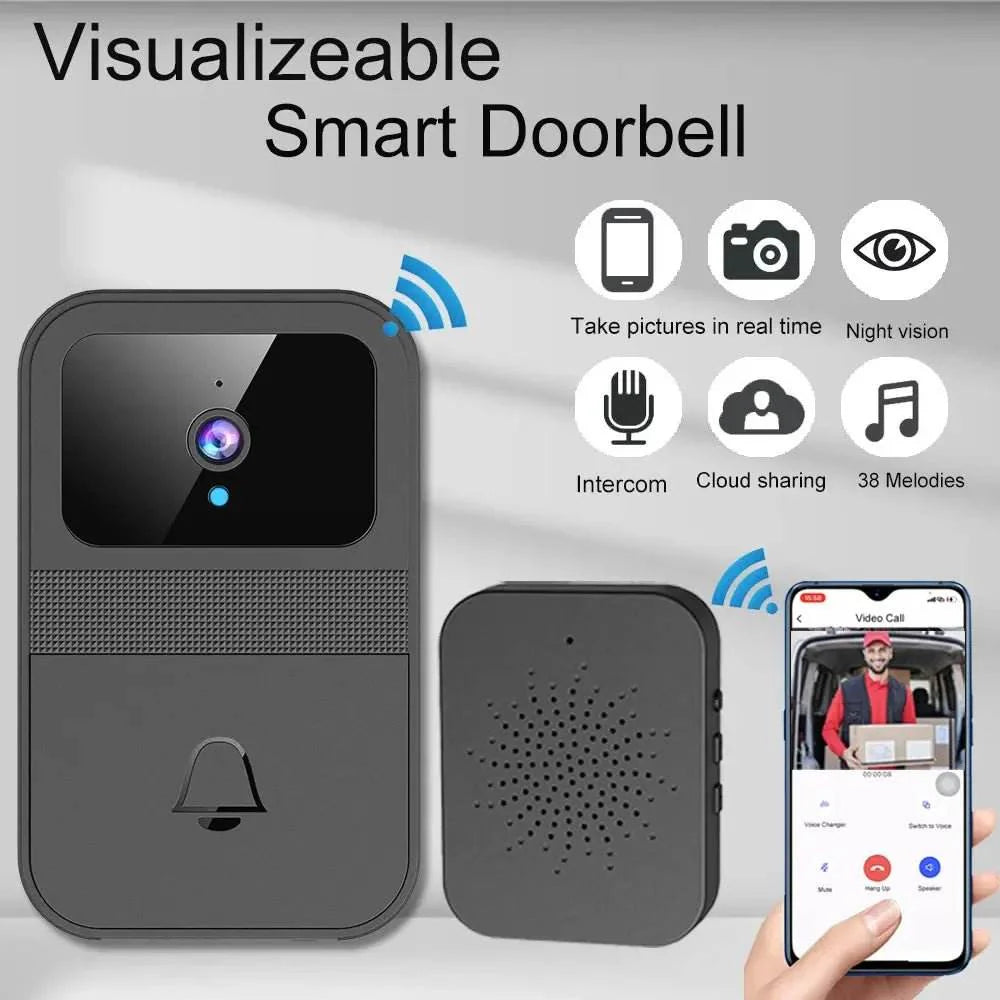 Smart Home Wireless Video Doorbell with 2-Way Audio