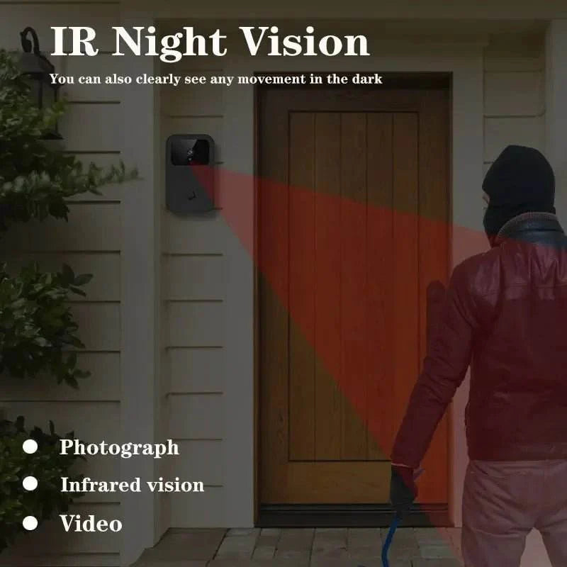 Smart Home Wireless Video Doorbell with 2-Way Audio