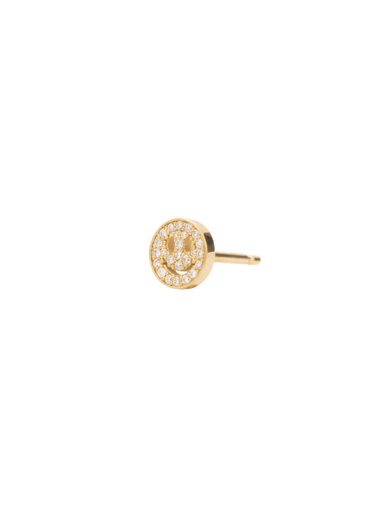 smile 18k diamond earring