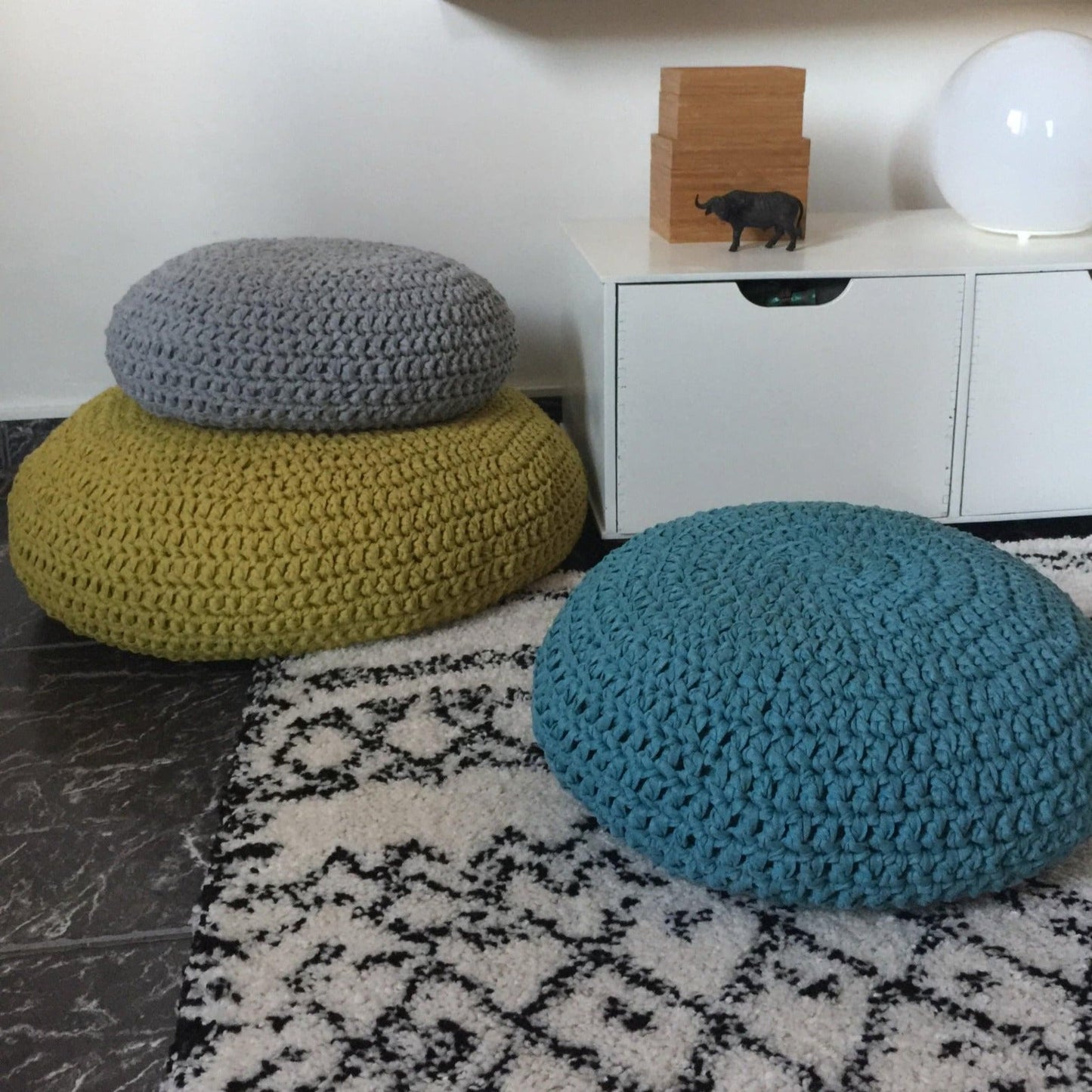 Soft Cotton Crochet Floor Cushion | Kids Room Decor