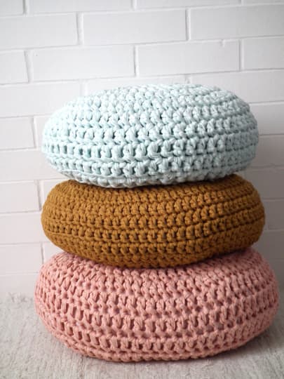 Soft Cotton Crochet Floor Cushion | Kids Room Decor