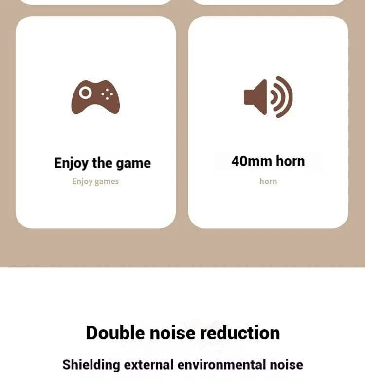 Subwoofer Gaming Wireless Bluetooth Headphones Over Ear HIFI Stereo