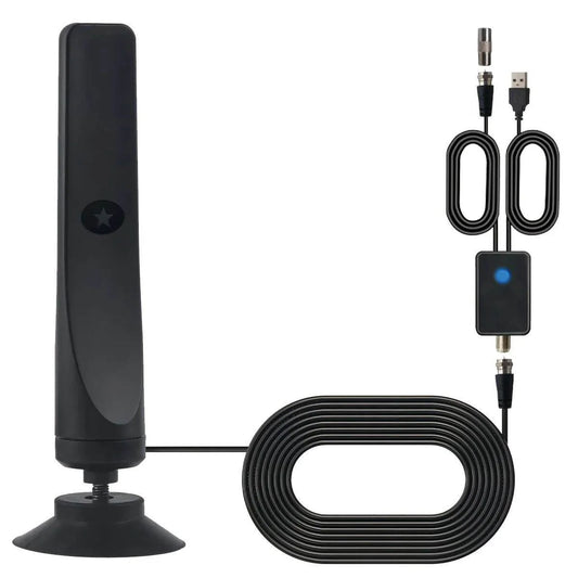 High Gain TV Antenna Signal Booster with Suction Cup