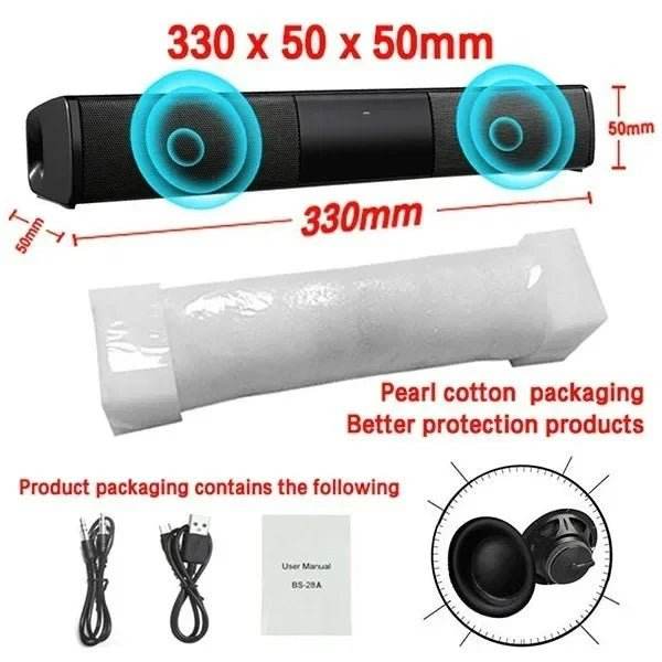 Bluetooth Sound Bar for Home Theater | 3 Channel Speakers