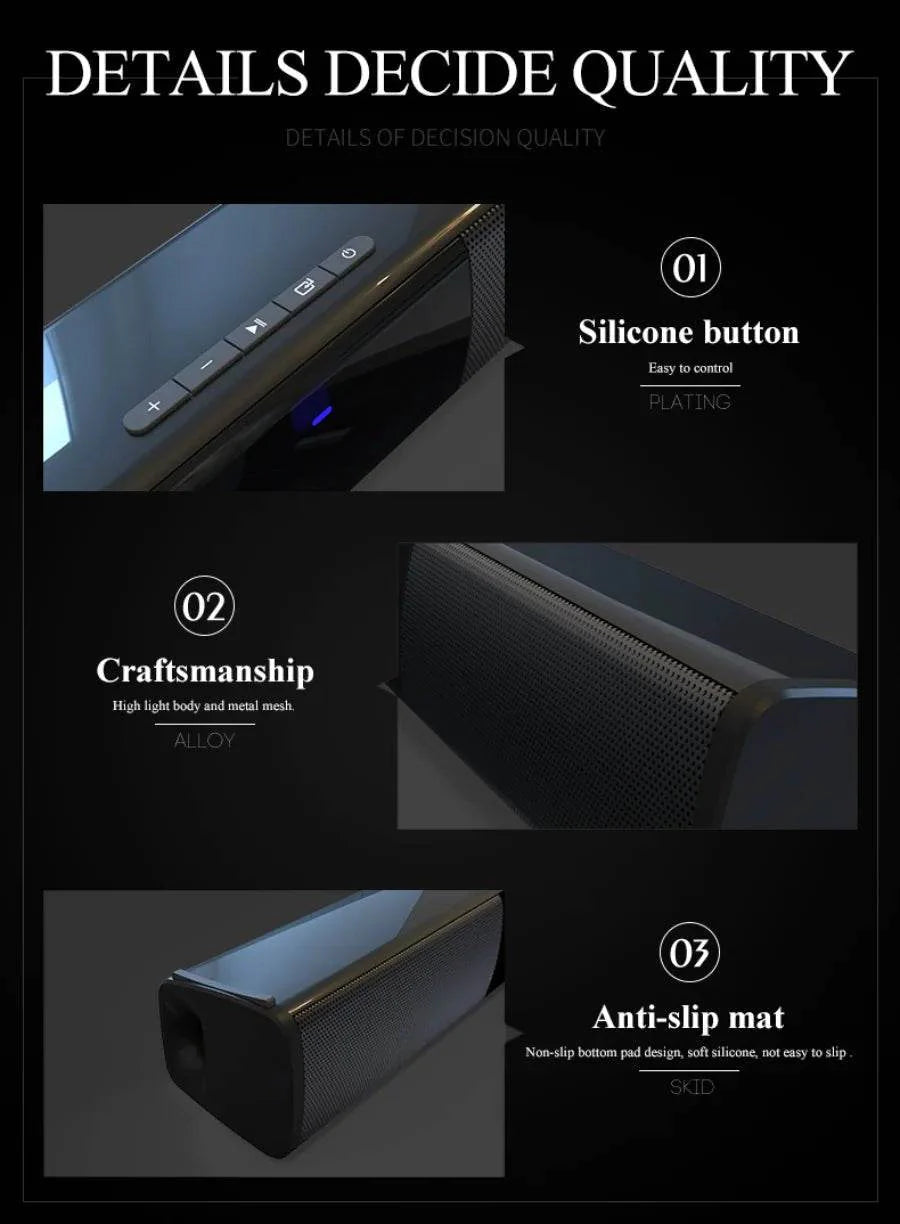 Bluetooth Sound Bar for Home Theater | 3 Channel Speakers