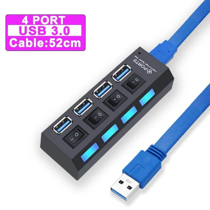 USB 3.0 Hub - 4/7 Port Multi USB Splitter