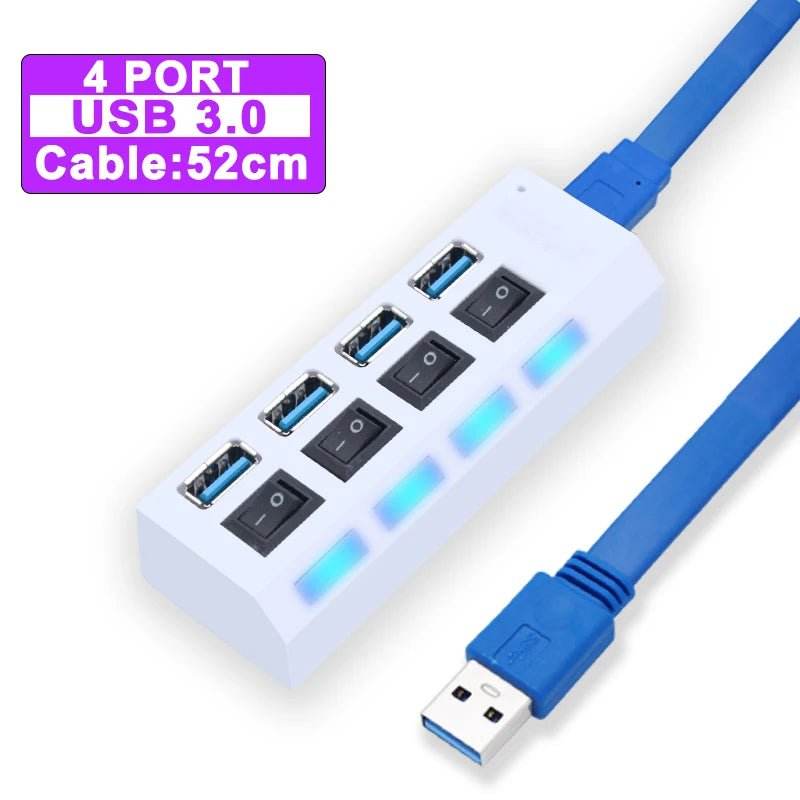 USB 3.0 Hub - 4/7 Port Multi USB Splitter