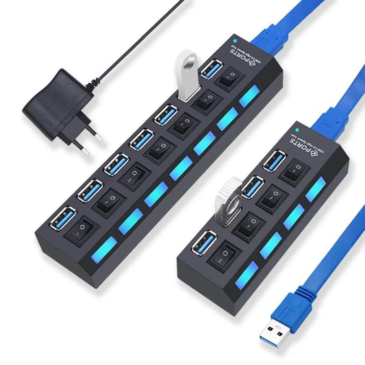 USB 3.0 Hub - 4/7 Port Multi USB Splitter