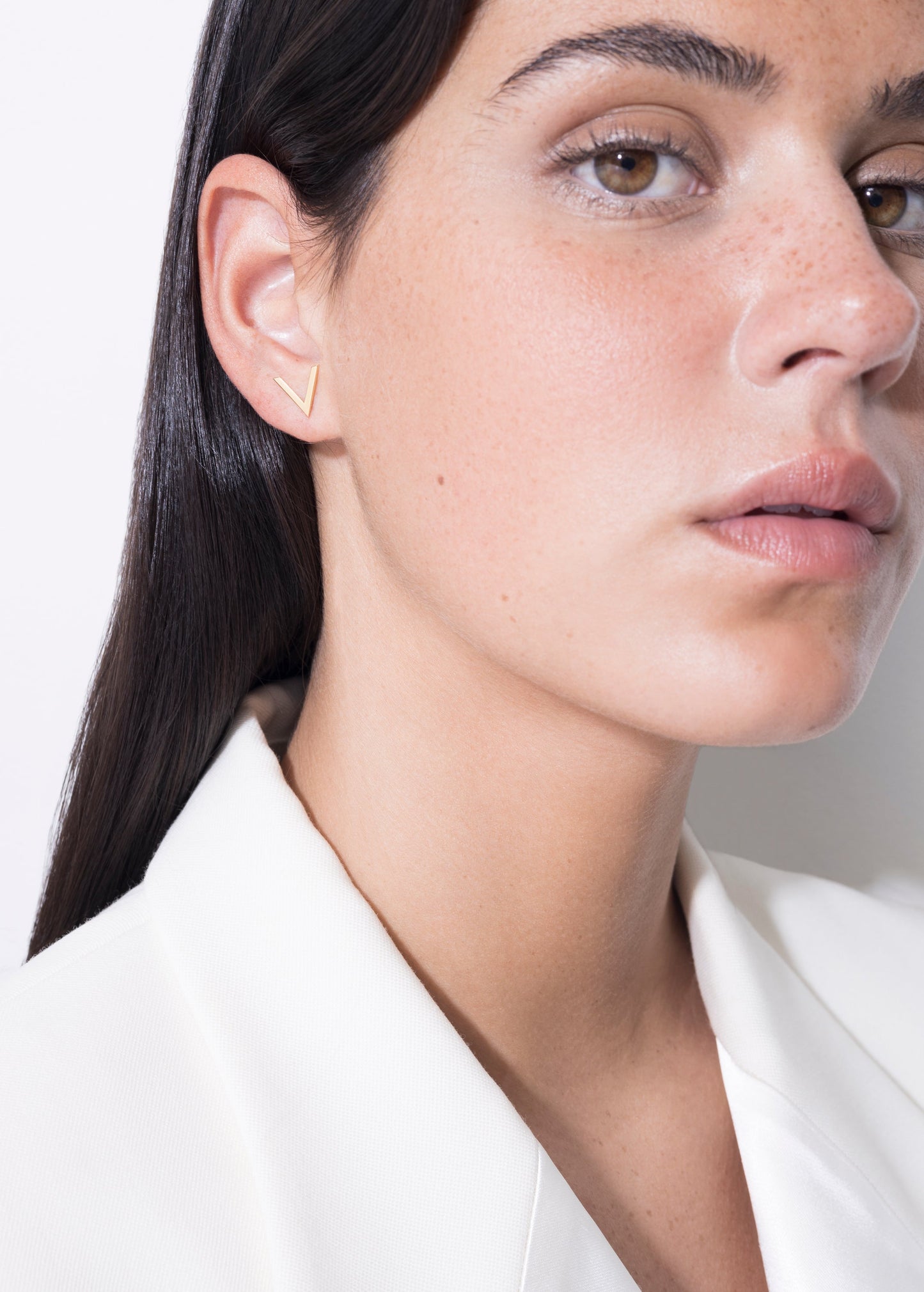 v earrings