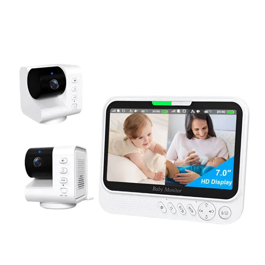 7" Video Baby Monitor with Pan-Tilt-Zoom & Night Vision