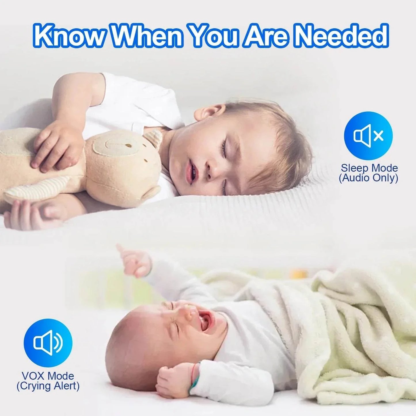 7" Video Baby Monitor with Pan-Tilt-Zoom & Night Vision